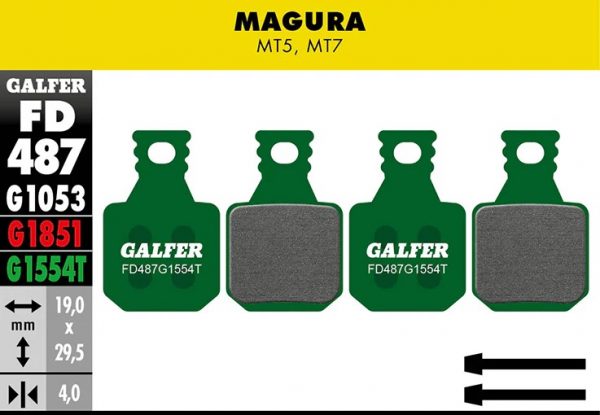 Galfer Pro Bremsbeläge für Magura MT5/7- Grün